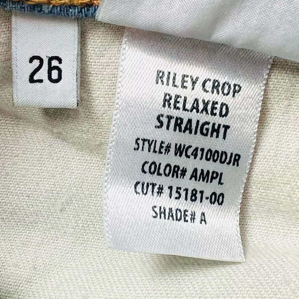 🇬🇧Hudson Riley Crop Relaxed Straight Jeans Size 26 - Picture 9 of 13